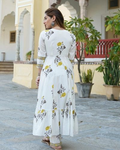 টু-পিস অফার মূল্য ৬৮০(ওড়না ছাড়া) হলুদ পাতা বাহার