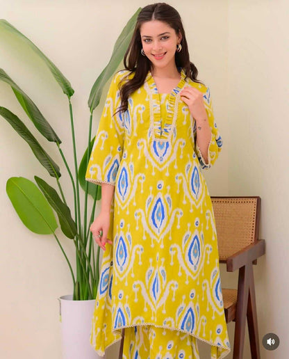 "কটন স্কিন প্রিন্ট টু পিস"