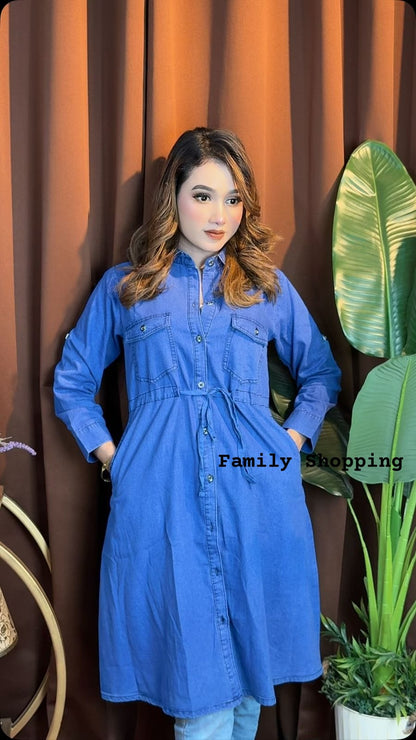 Semi long - Denim Kurti for Women — Premium Quality