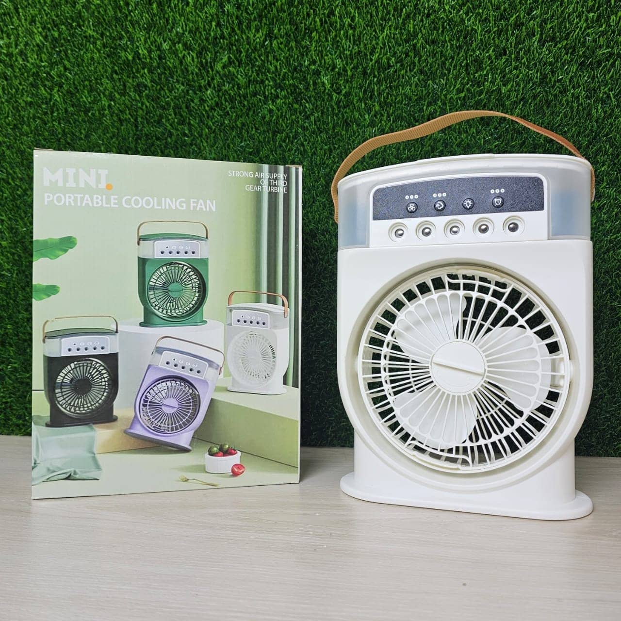 "Portable Mini AC Air Cooler Rechargeable Table Fan"