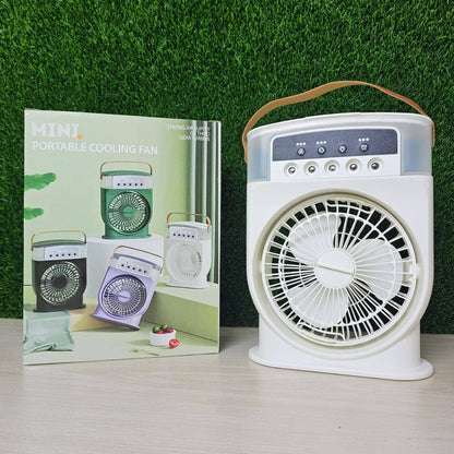 "Portable Mini AC Air Cooler Rechargeable Table Fan"