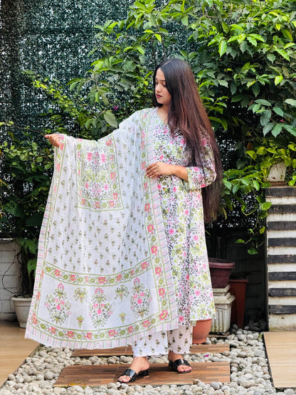 Olive Color Flower (3Pcs)