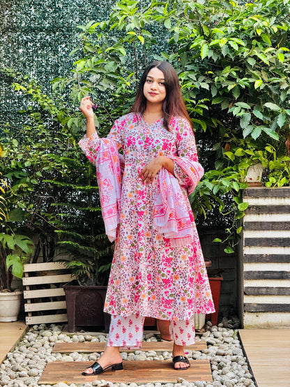 Pink Color Flower (3pcs)