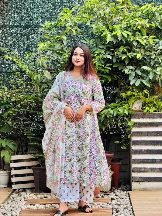 Olive Color Flower (3Pcs)