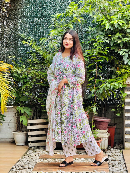 Olive Color Flower (3Pcs)