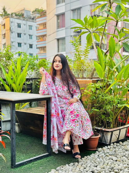 Pink Color Flower (3pcs)