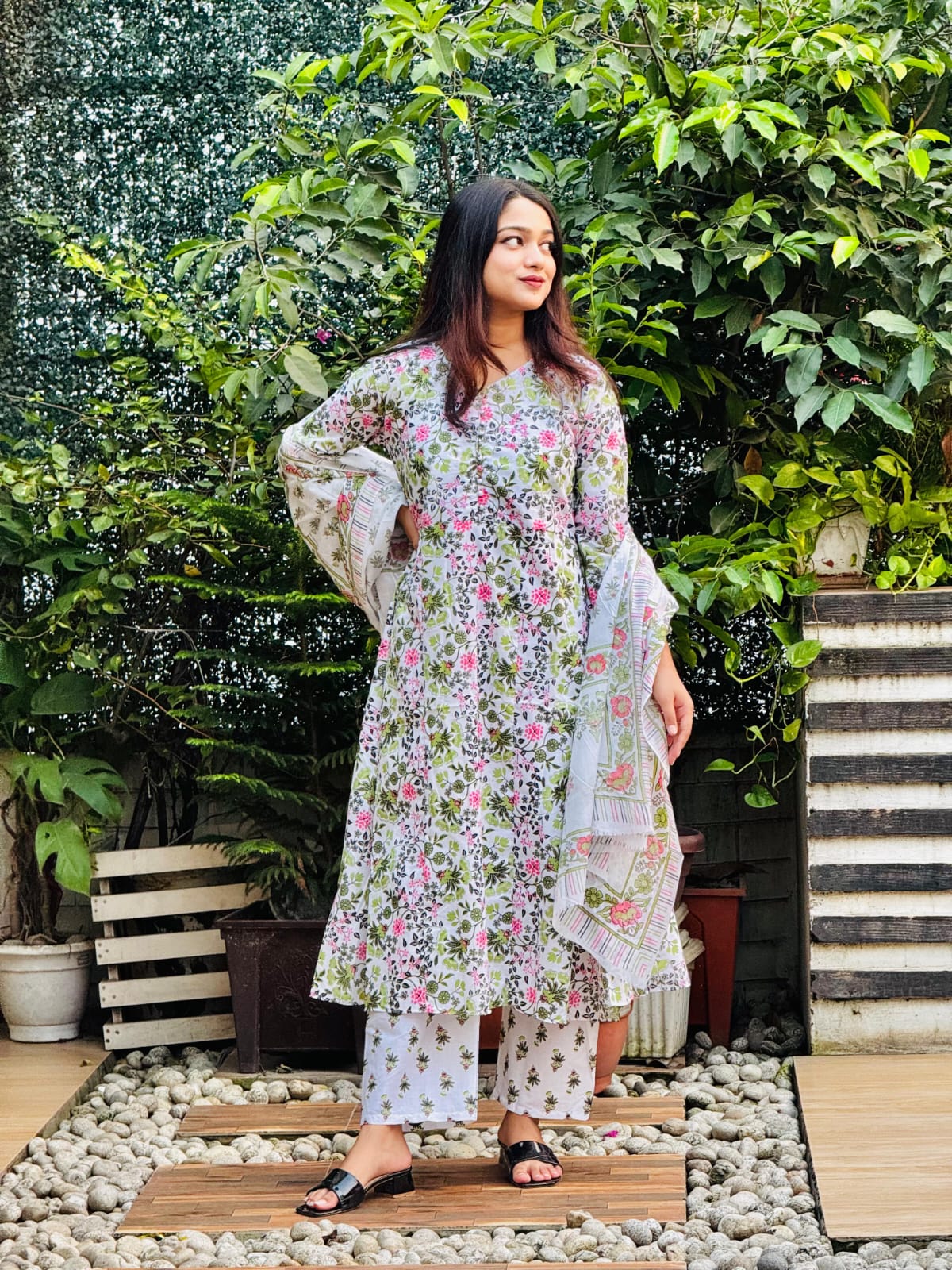 Olive Color Flower (3Pcs)