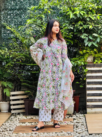 Olive Color Flower (3Pcs)