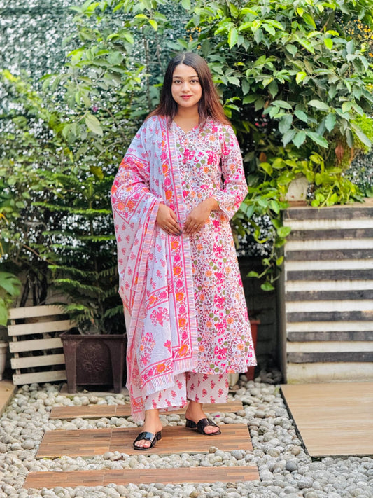 Pink Color Flower (3pcs)