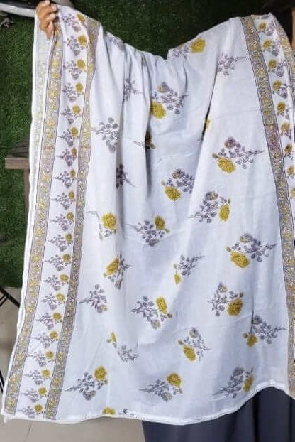 থ্রি-পিস অফার মূল্য ৮৫০ (ওড়না সহ) হলুদ পাতা বাহার